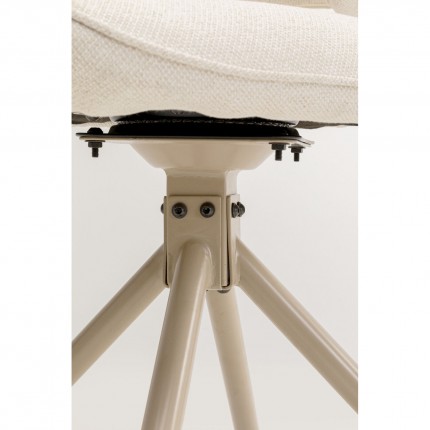 Swivel chair with armrests Gina beige Kare Design