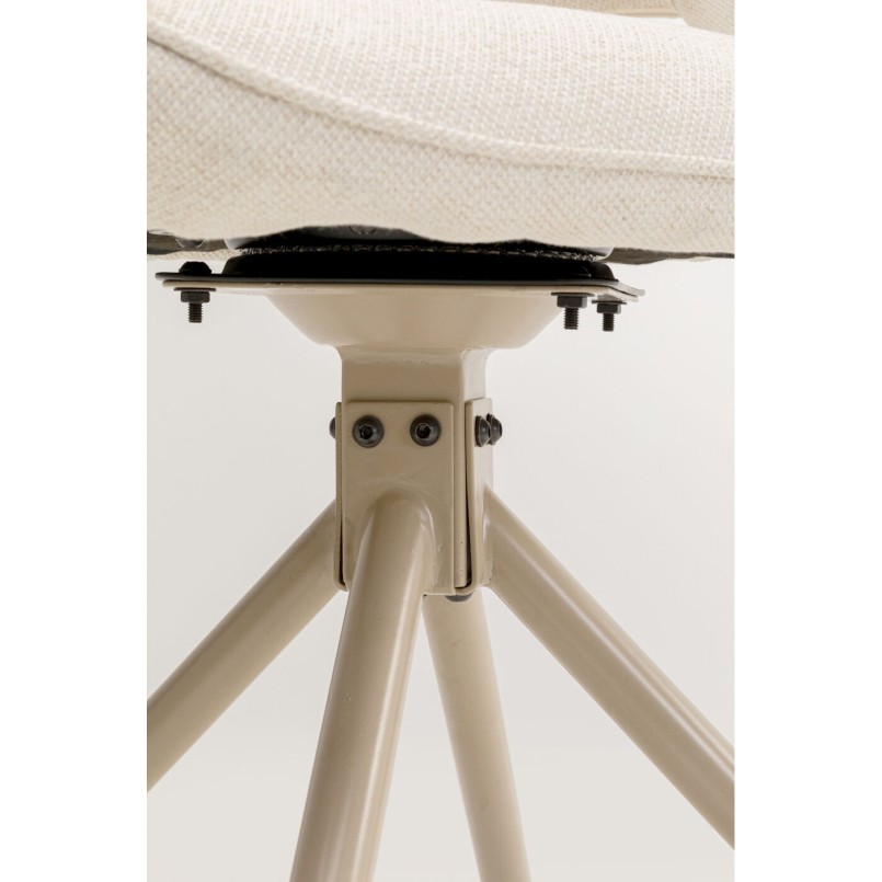 Swivel chair with armrests Gina beige Kare Design