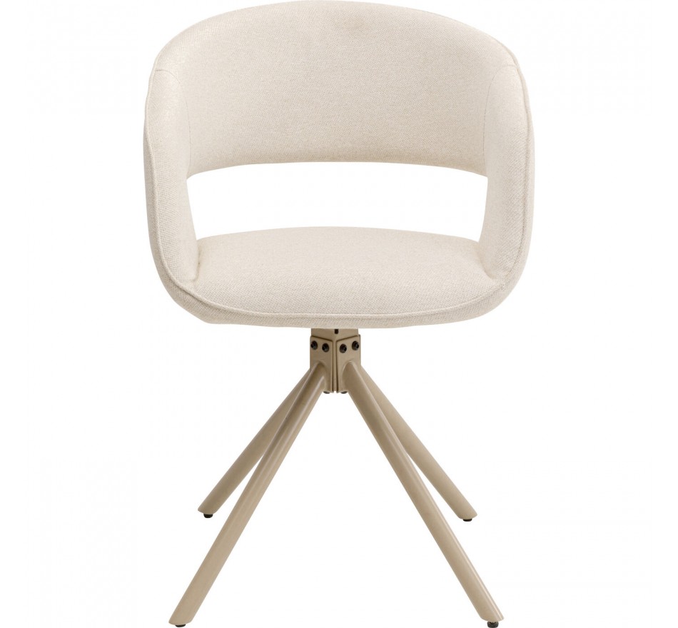 Draaistoel met armleuningen Gina beige Kare Design Draaistoel met armleuningen Gina beige Kare Design