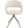 Swivel chair with armrests Gina beige Kare Design