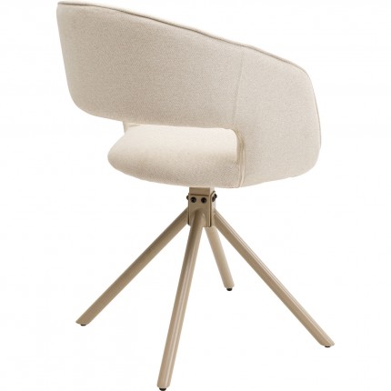 Draaistoel met armleuningen Gina beige Kare Design