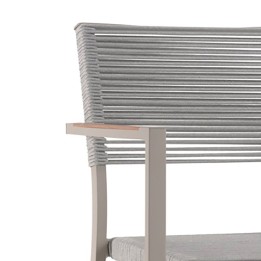 Bar stool Aruba grey and teak Gescova