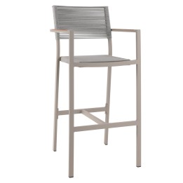 Bar stool Aruba grey and teak Gescova