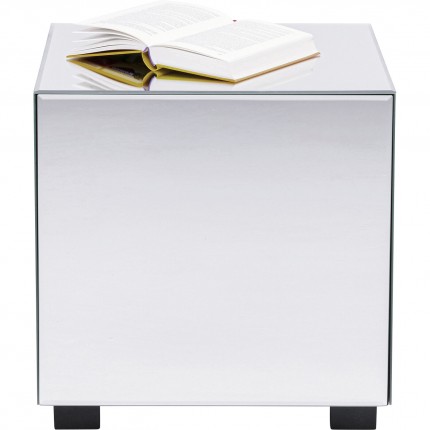 Bijzettafel Luxury 45x45cm zilver 1 lades Kare Design