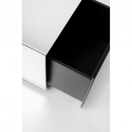 Bijzettafel Luxury 45x45cm zilver 1 lades Kare Design