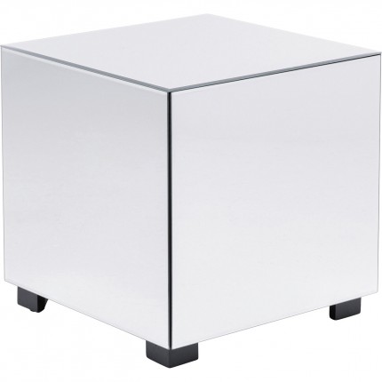 Bijzettafel Luxury 45x45cm zilver 1 lades Kare Design