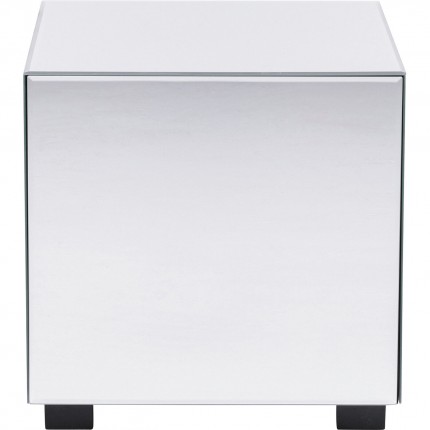 Bijzettafel Luxury 45x45cm zilver 1 lades Kare Design