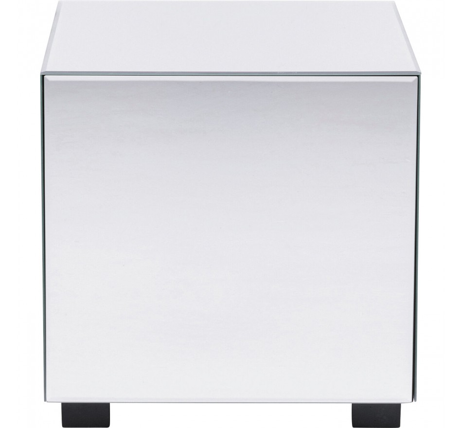 Bijzettafel Luxury 45x45cm zilver 1 lades Kare Design Bijzettafel Luxury 45x45cm zilver 1 lades Kare Design