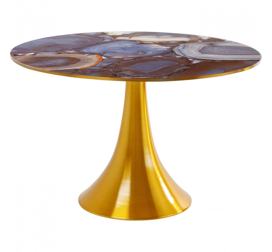 Eettafel Grande Possibilita Ø120cm agaateffect Kare Design Eettafel Grande Possibilita Ø120cm agaateffect Kare Design