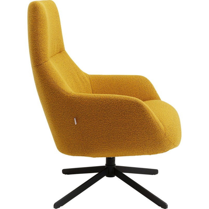 Fauteuil pivotant Mimi jaune
