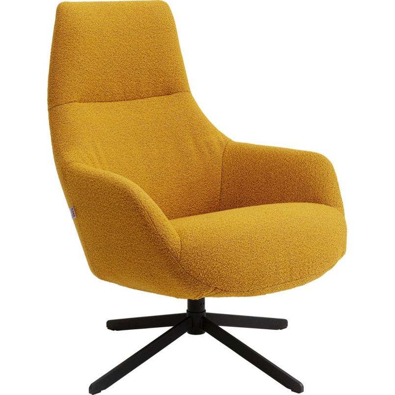 Fauteuil pivotant Mimi jaune
