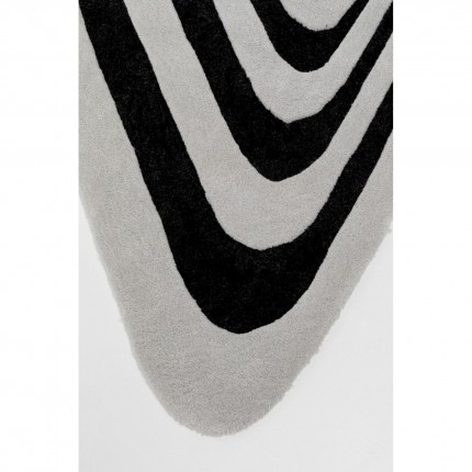 Vloerkleed Electric Diamond 240x170cm zwart en wit Kare Design