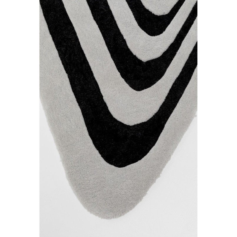 Vloerkleed Electric Diamond 240x170cm zwart en wit Kare Design