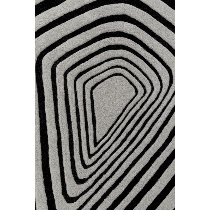 Vloerkleed Electric Diamond 240x170cm zwart en wit Kare Design