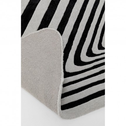 Vloerkleed Electric Diamond 240x170cm zwart en wit Kare Design