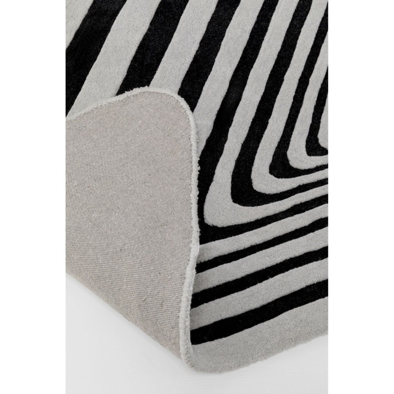 Vloerkleed Electric Diamond 240x170cm zwart en wit Kare Design