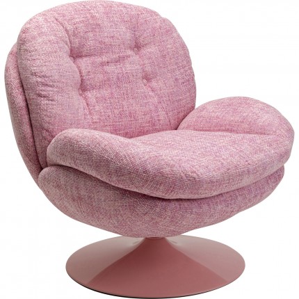 Draaifauteuil Cosy roze Kare Design