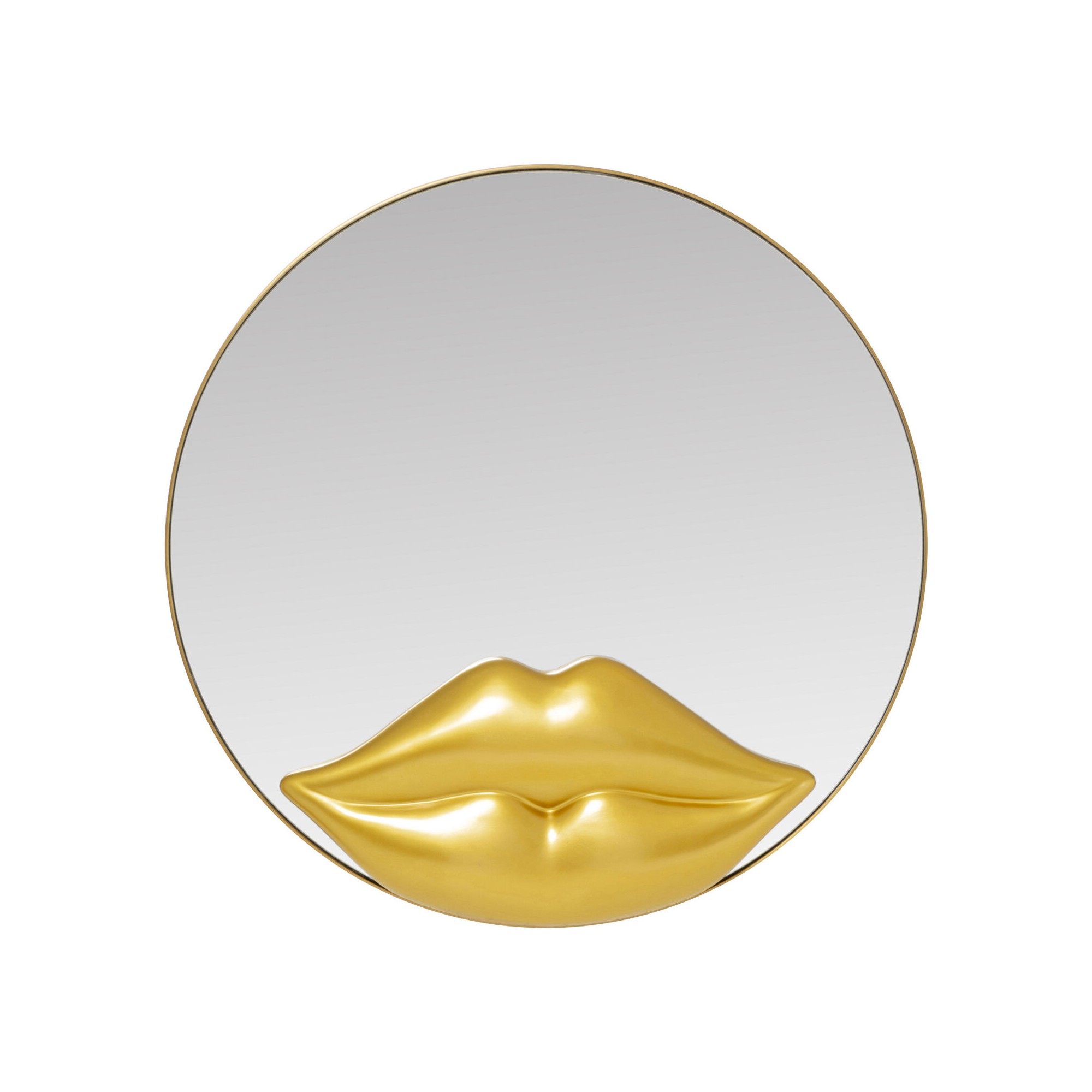 Spiegel goud lippen Ø100cm Kare Design