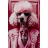 Glass Picture pink poodle 80x120cm Kare Design