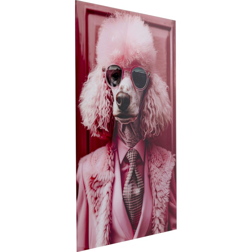 Wandfoto roze poedel 80x120cm Kare Design