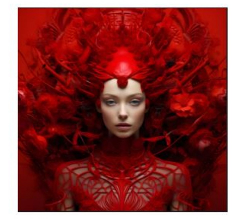Glass Picture red muse 120x120cm Kare Design Glass Picture red muse 120x120cm Kare Design