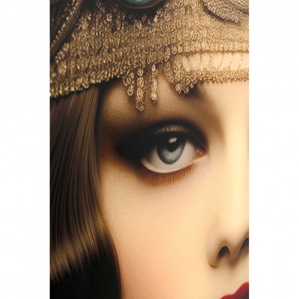 Wandfoto retro vrouw 100x100cm Kare Design