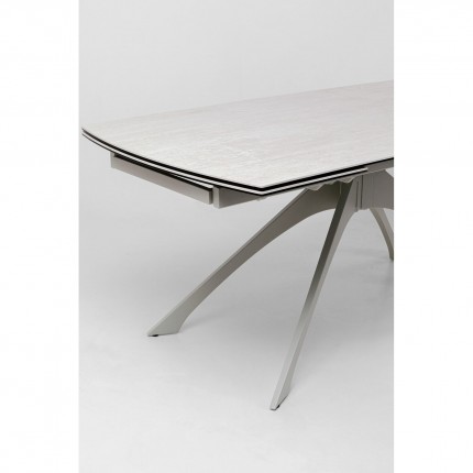 Uitschuifbare eettafel Lana 260x90cm beige Kare Design