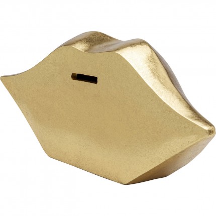 Money Box lips gold 13cm Kare Design