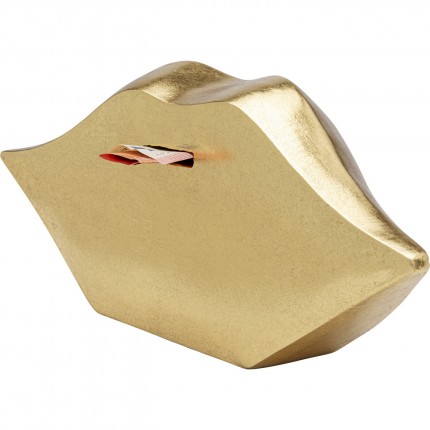 Money Box lips gold 13cm Kare Design