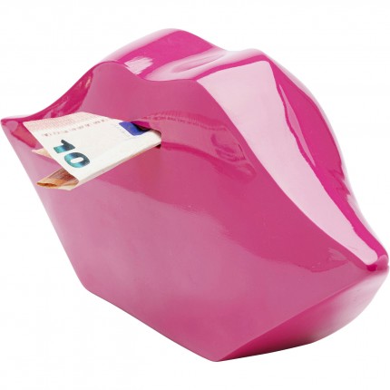Spaarpot lippen fuchsia 13cm Kare Design