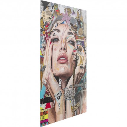 Wandfoto artistiek portret van voren 80x120cm Kare Design