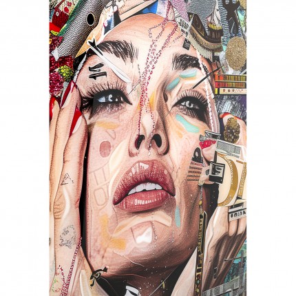 Wandfoto artistiek portret van voren 80x120cm Kare Design