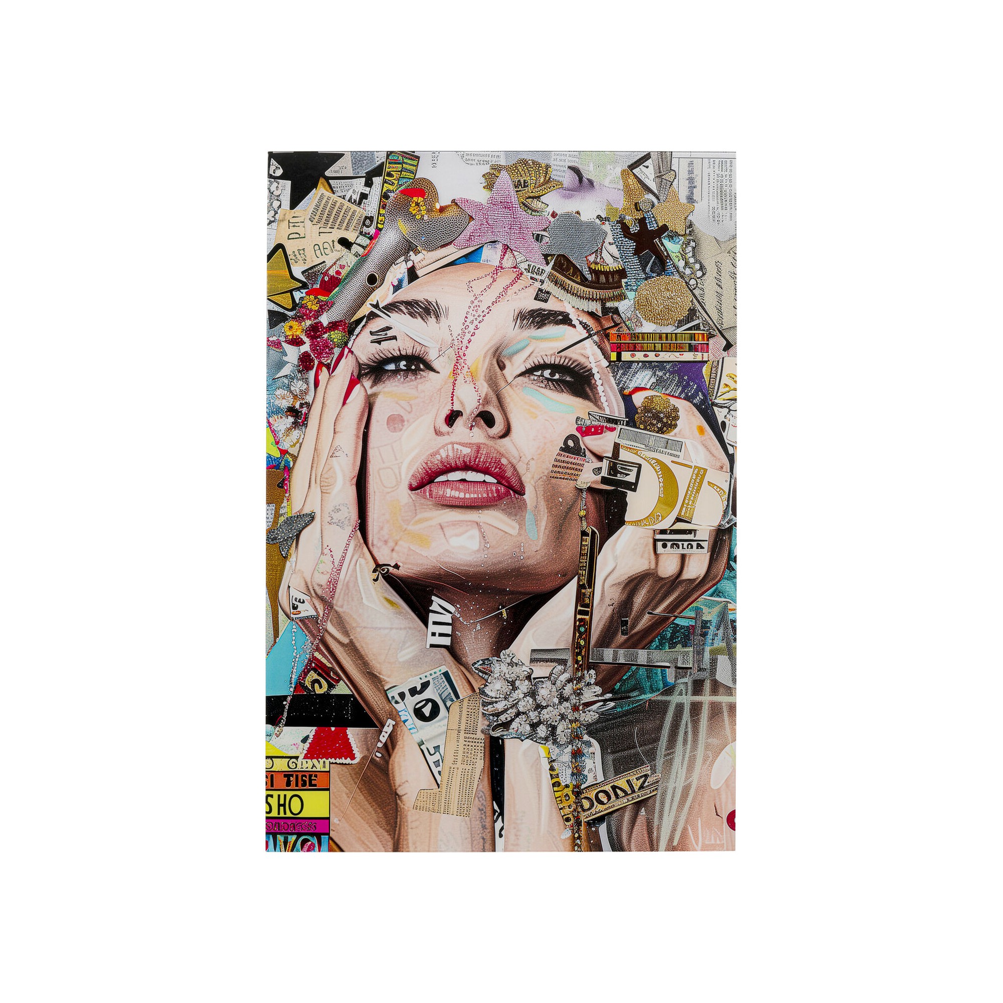 Wandfoto artistiek portret van voren 80x120cm Kare Design