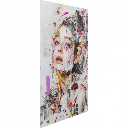 Wandfoto profiel artistieke vrouw 80x120cm Kare Design