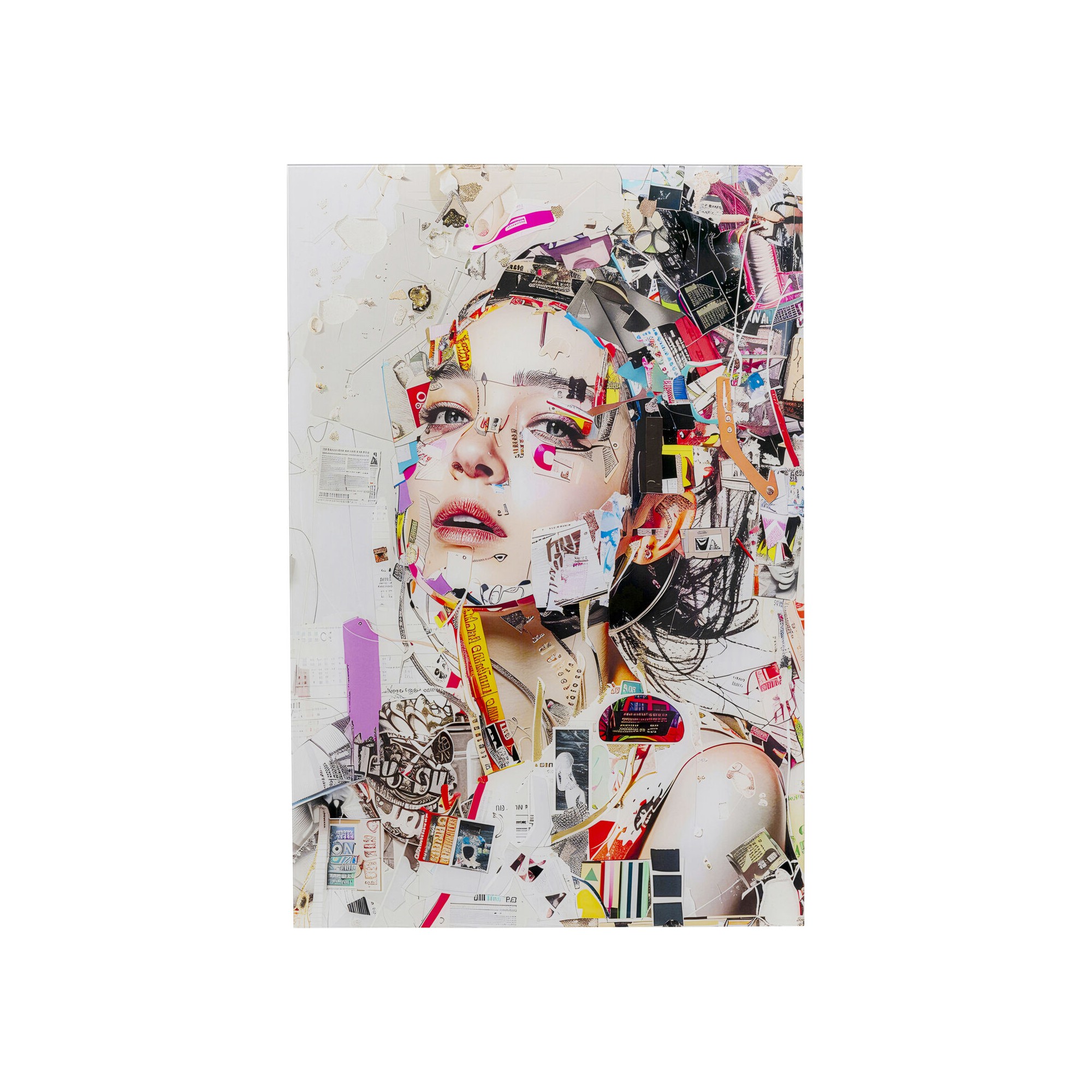 Wandfoto profiel artistieke vrouw 80x120cm Kare Design