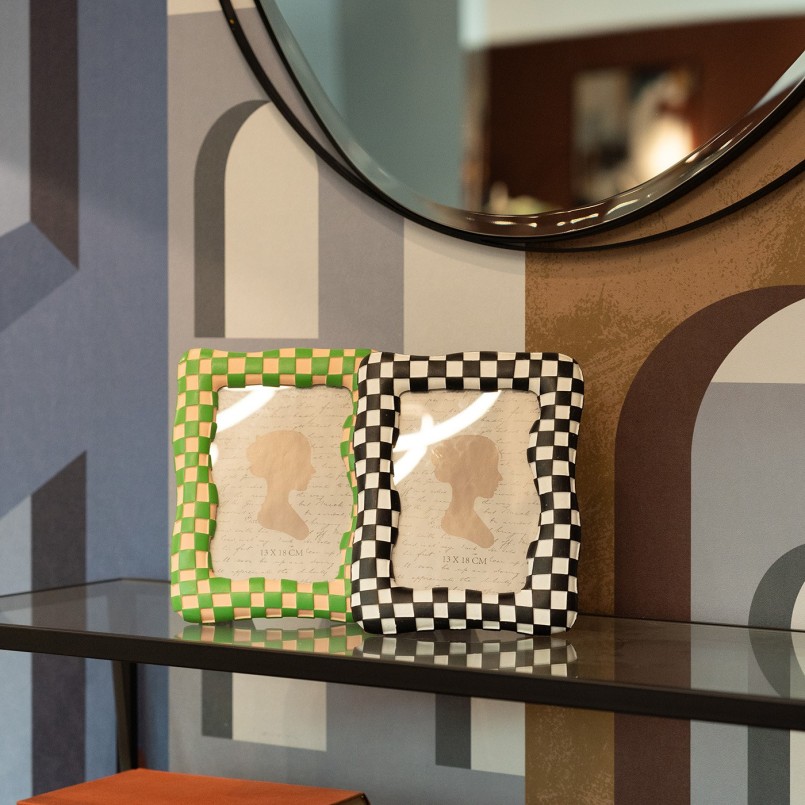 Picture Frame Checker 18x24cm black Kare Design