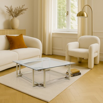 Salontafel Clara Goud 120x120cm Kare Design