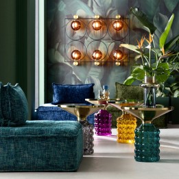 Bijzettafel Lola Ø50cm paars Kare Design