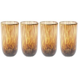 Waterglazen hoog Caramel (4/set) Kare Design