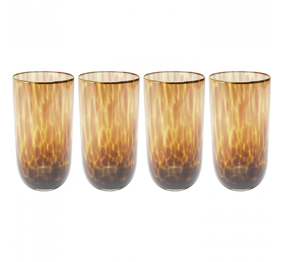 Waterglazen hoog Caramel 16cm (4/set) Kare Design Waterglazen hoog Caramel 16cm (4/set) Kare Design