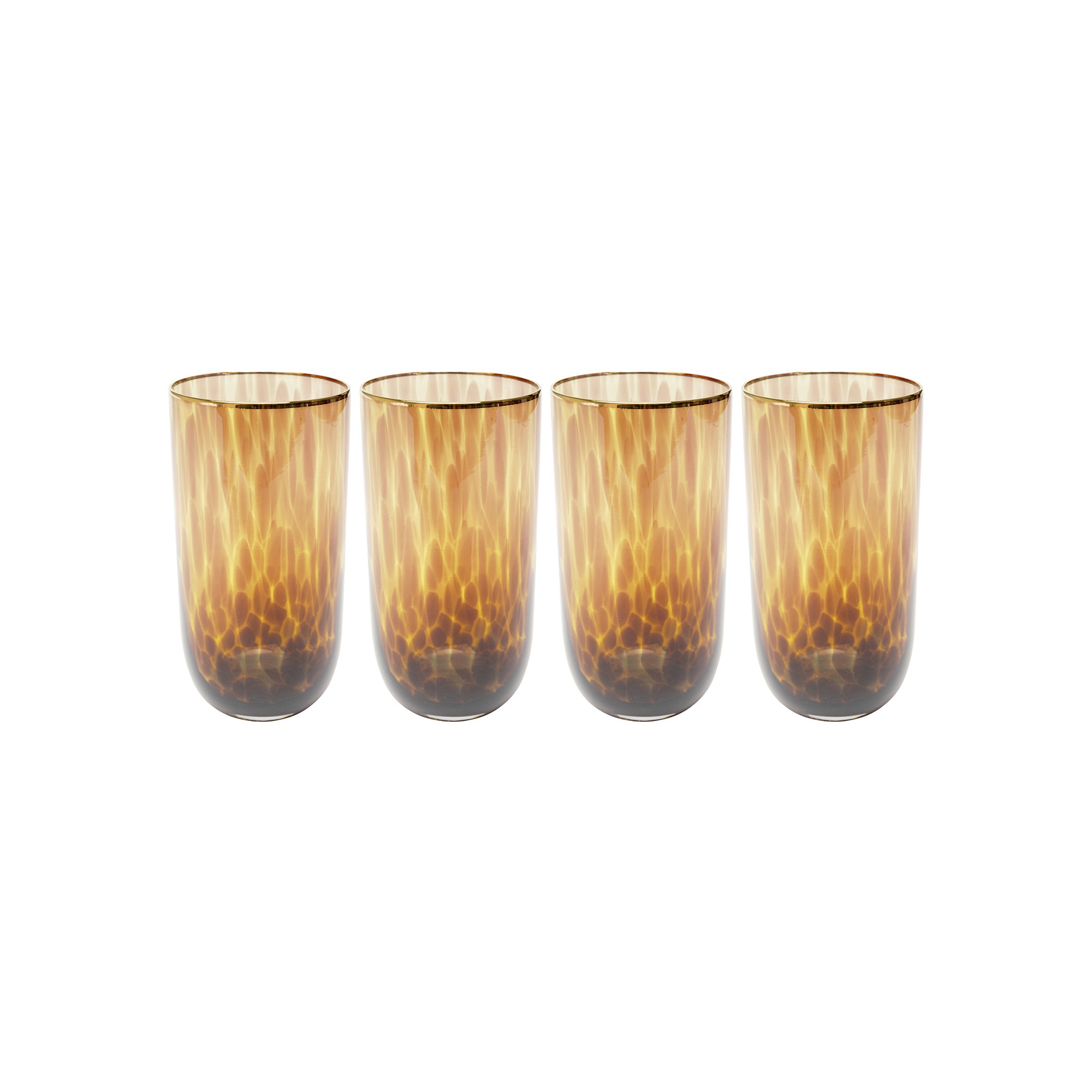 Waterglazen hoog Caramel 16cm (4/set) Kare Design