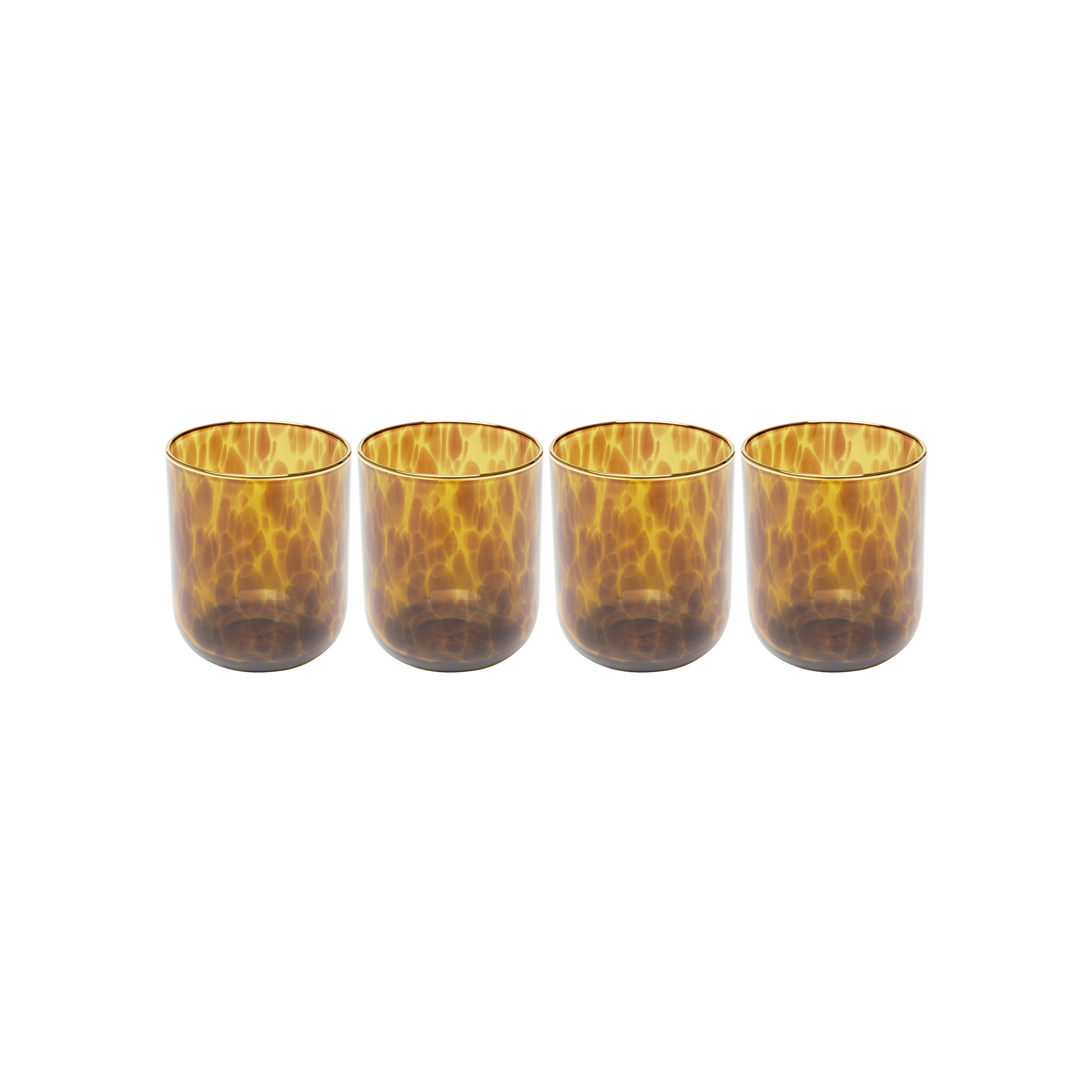 Waterglazen Caramel 10cm (4/set) Kare Design