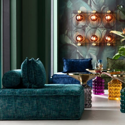 Bijzettafel Lola Ø50cm geel Kare Design