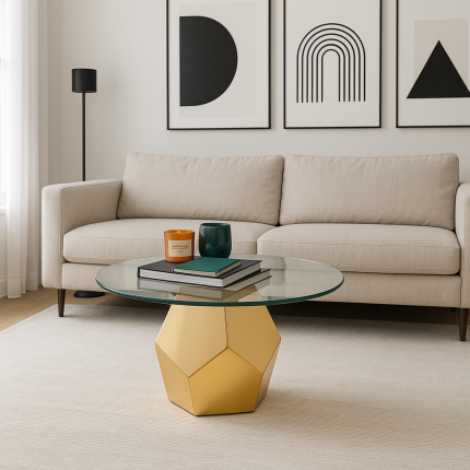 Salontafel Ricchezza Ø90cm goud Kare Design Salontafel Ricchezza Ø90cm goud Kare Design
