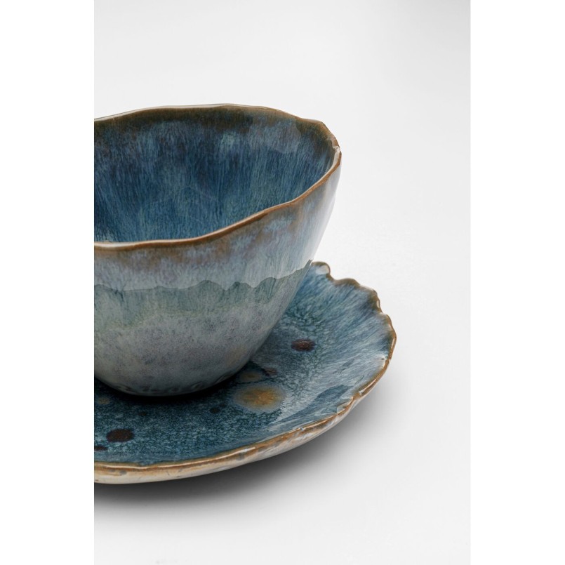 Kopjes en schotels Mina blauw (6/set) Kare Design
