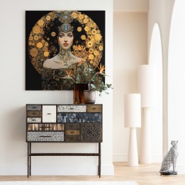 Floor lamp in curly beige linen - Marleen - Kare Design