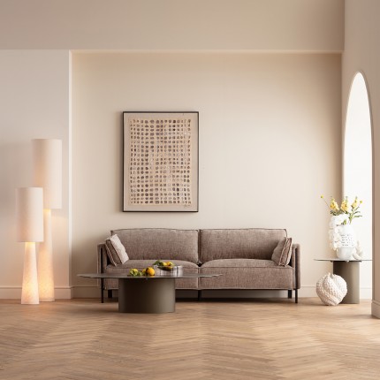 Vloerlamp Marleen Boucle 130cm beige Kare Design