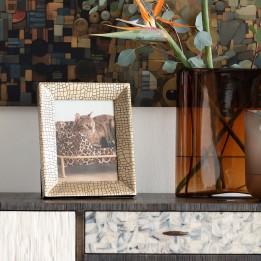 Gilded steel photo frame - Coccodrillo - Kare Design