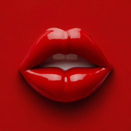 Wanddecoratie met rode lippen - Kare Design