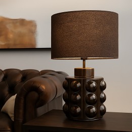Bruine porseleinen lamp - Calamaro - Kare Design